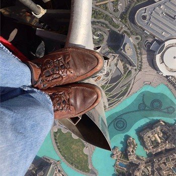 foto dal Burj Khalifa palazzo più alto del mondo